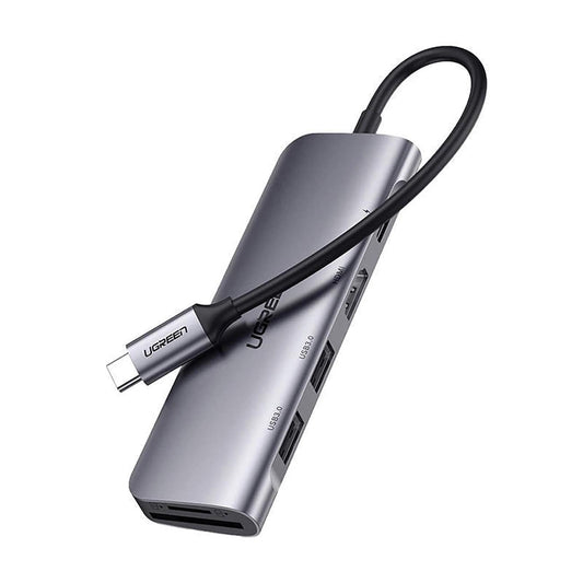 Hub USB-C UGREEN CM195 (15214), 2 x USB-A 3.0 - 1 x USB-C - 1 x HDMI - 1 x SD - 1 x microSD, Grigio