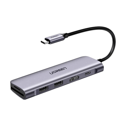 Hub USB-C UGREEN CM195 (15214), 2 x USB-A 3.0 - 1 x USB-C - 1 x HDMI - 1 x SD - 1 x microSD, Grigio
