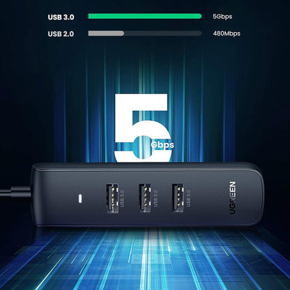 USB-C Hub UGREEN CM416 (10916), 4 x USB-A 3.0, Schwarz
