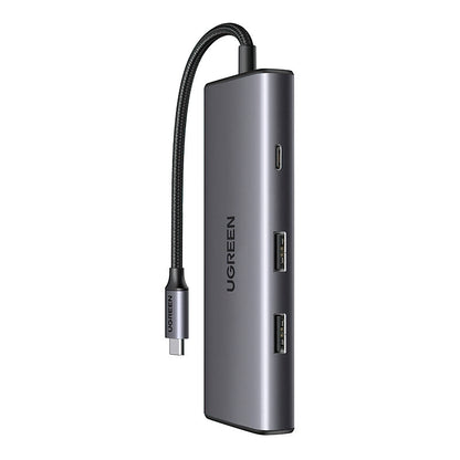 Hub USB-C UGREEN CM498 (15531), 2 x USB-A 3.2 - 2 x USB-C - 1 x HDMI - 1 x SD - 1 x microSD, Gris