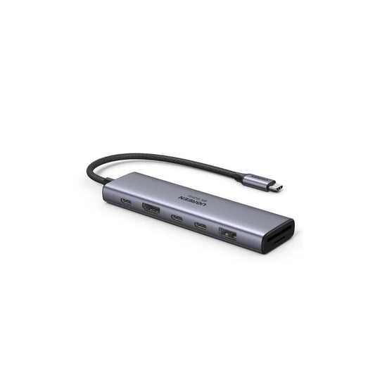 Hub USB-C UGREEN CM511 (45521), 1 x USB-A 3.2 - 3 x USB-C - 1 x HDMI - 1 x SD - 1 x microSD, Grigio