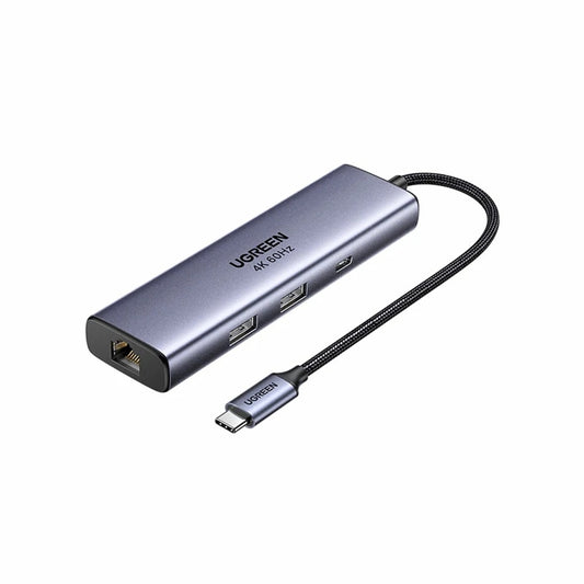 Hub USB-C UGREEN CM512 (75643), 6in1, Grigio