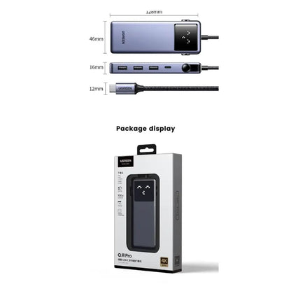 Hub USB-C UGREEN CM888 (45155) Uno, 6in1, Grau