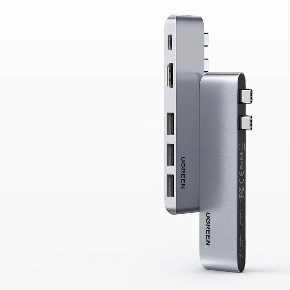 Hub USB-C UGREEN per Apple MacBook Pro / Air Series, 3 x USB-A 3.0 - 1 x USB-C - 1 x HDMI, Grigio