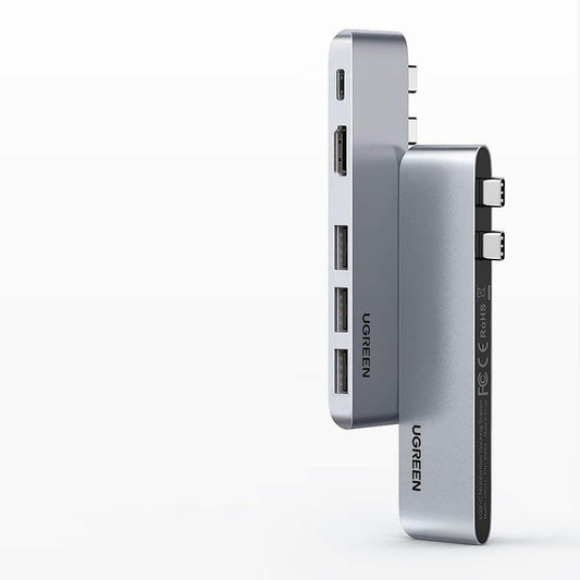Hub USB-C UGREEN per Apple MacBook Pro / Air Series, 3 x USB-A 3.0 - 1 x USB-C - 1 x HDMI, Grigio
