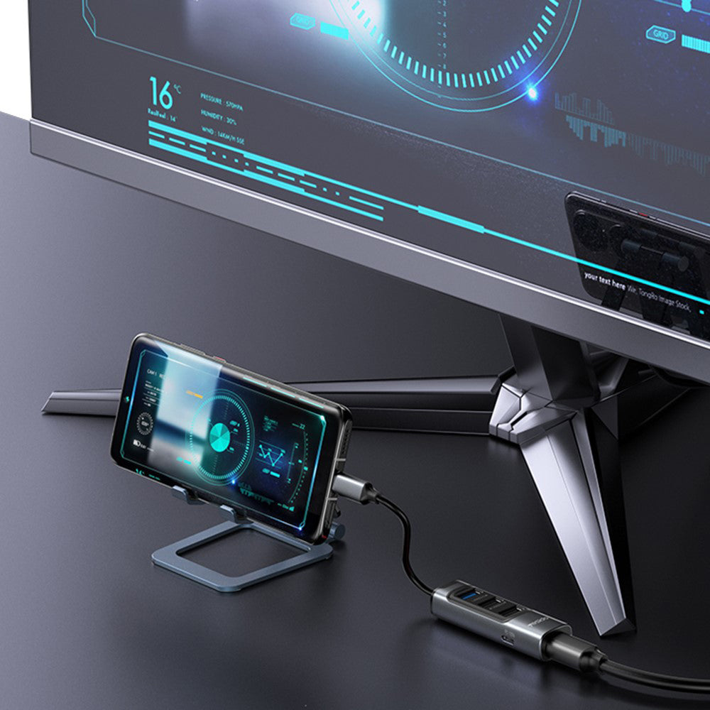 Hub USB-C Yesido HB24, 5in1, Grigio