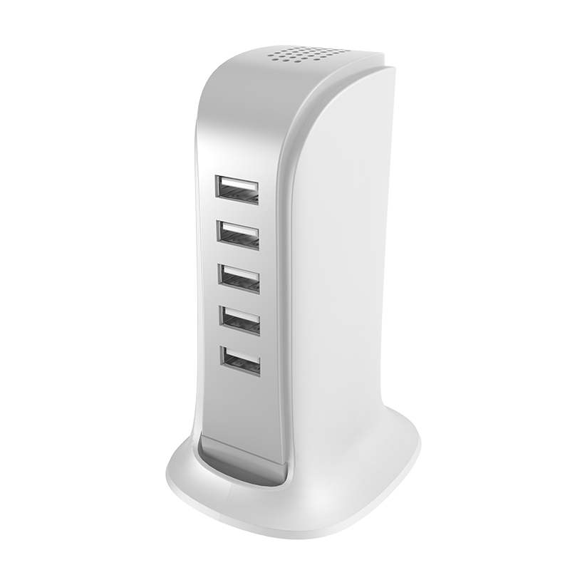 Chargeur Station Dudao A5EU, 25W, 5A, 5 x USB-A, Blanc