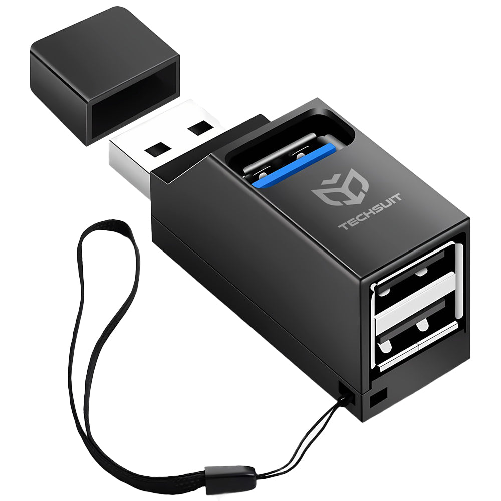 Hub USB Techsuit H11 EchoLink, 3en1, Noir