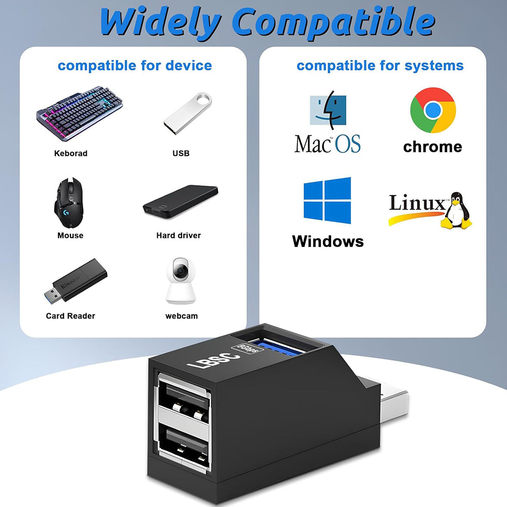 Hub USB Techsuit H11 EchoLink, 3en1, Noir