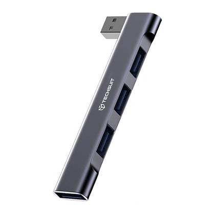 Hub USB Techsuit H14 ZenithDock, 4en1, Gris