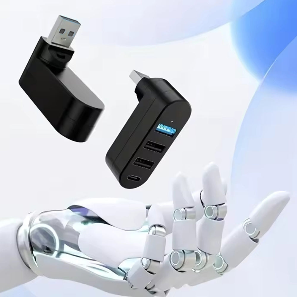 Hub USB Techsuit H17 SplitterNode, 4en1, Noir