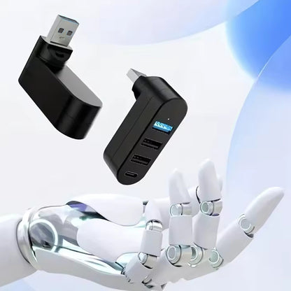 Hub USB Techsuit H17 SplitterNode, 4en1, Noir