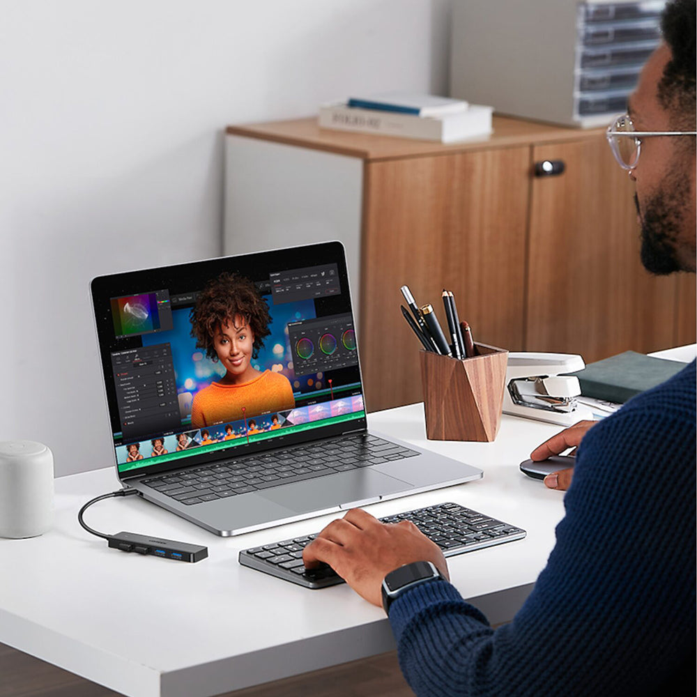 Hub USB UGREEN CM219 (25851), 4 x USB-A 3.0, Nero