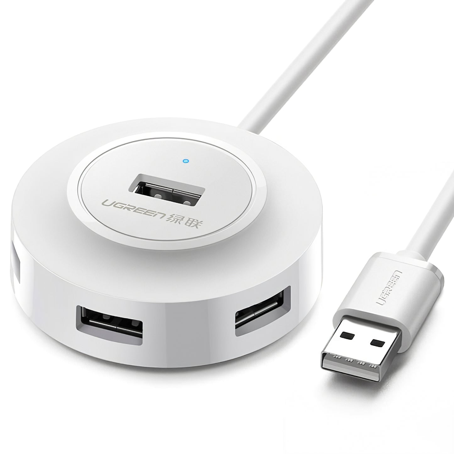 Hub USB UGREEN CR106, 4 x USB-A, 1m, Blanc