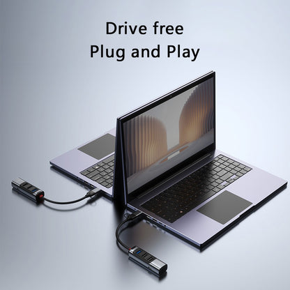 Hub USB / USB-C Yesido HB19, 4en1, Gris