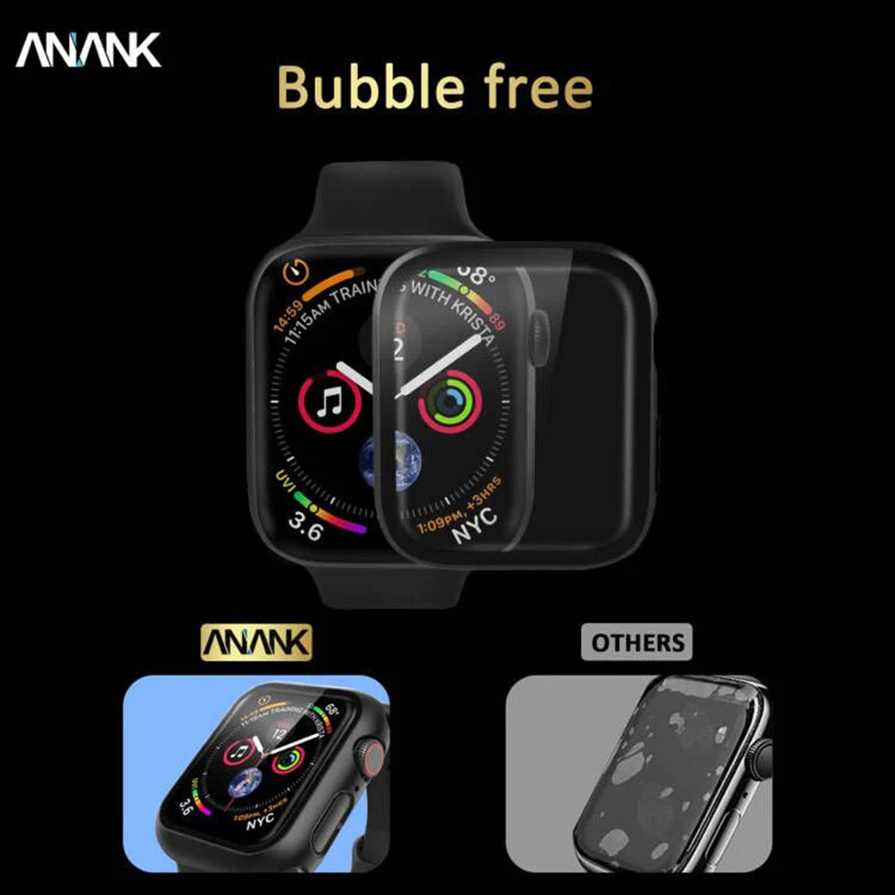 Custodia Anank Screen Guard per Apple Watch Series 7 41mm, Nera