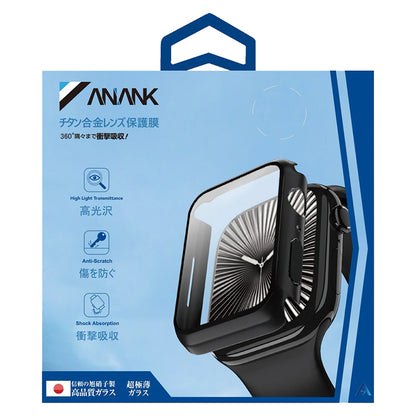 Custodia Anank Screen Guard per Apple Watch Series 7 41mm, Nera