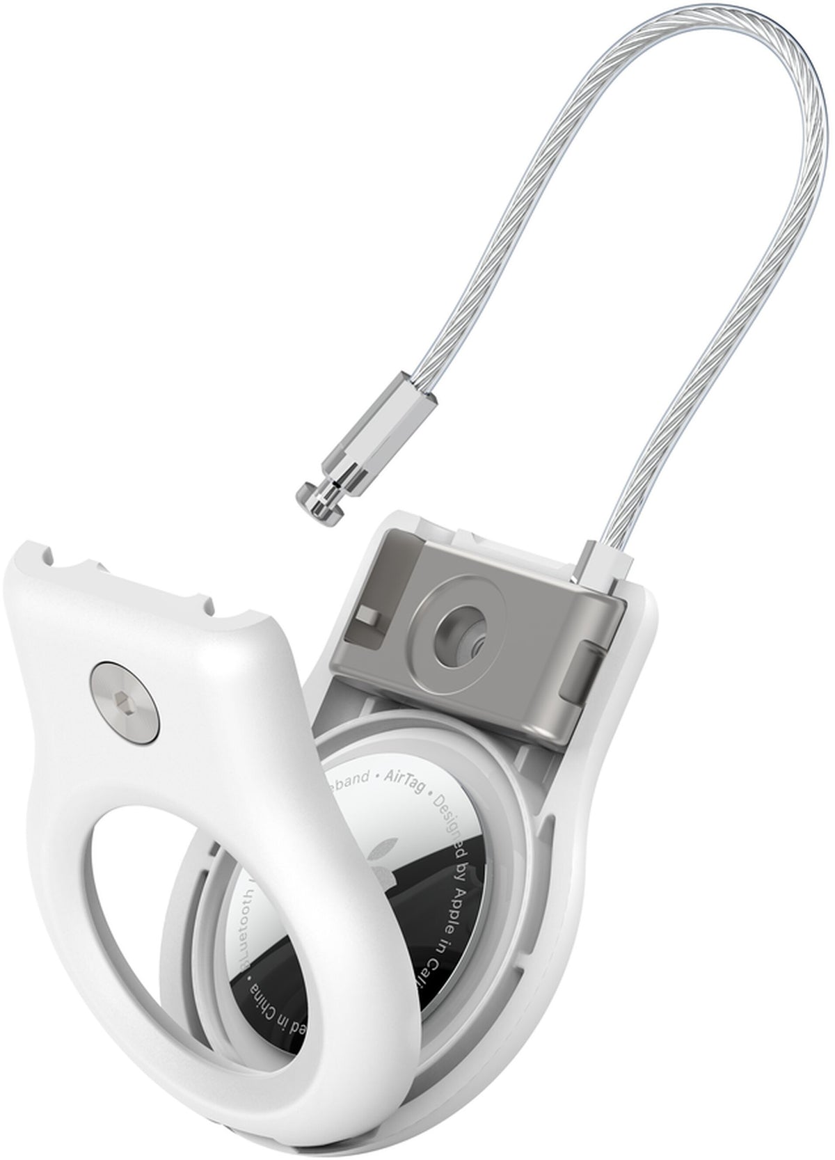 Custodia Belkin Wire Cable per Apple AirTag, Bianca MSC009btWH