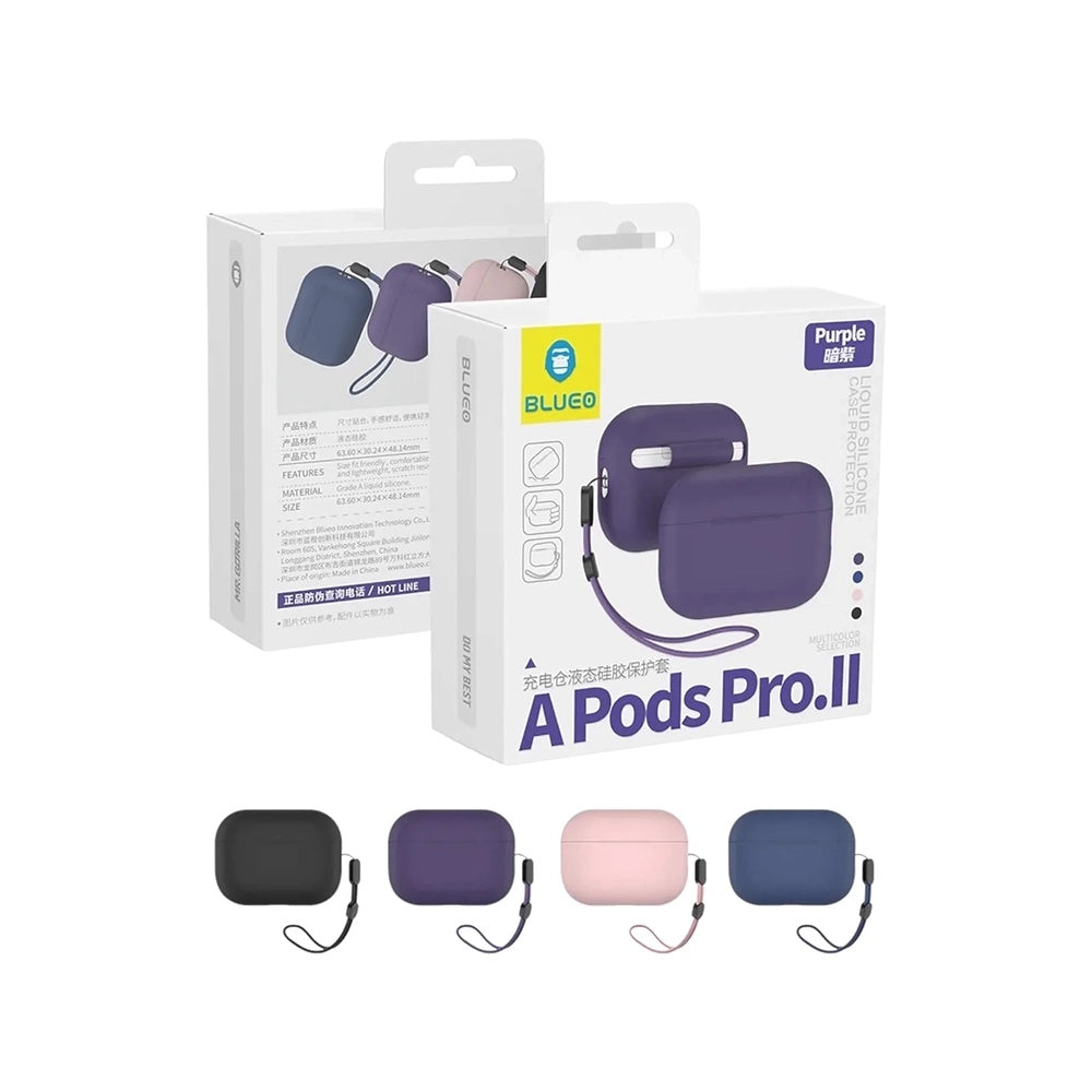 Custodia Blueo Liquid per Apple AirPods Pro 2, Viola