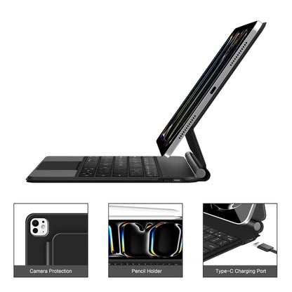 Étui avec clavier pour Apple iPad Pro 13 (2025) / (2024), Tech-Protect, SmartCase Magnétique, Noir