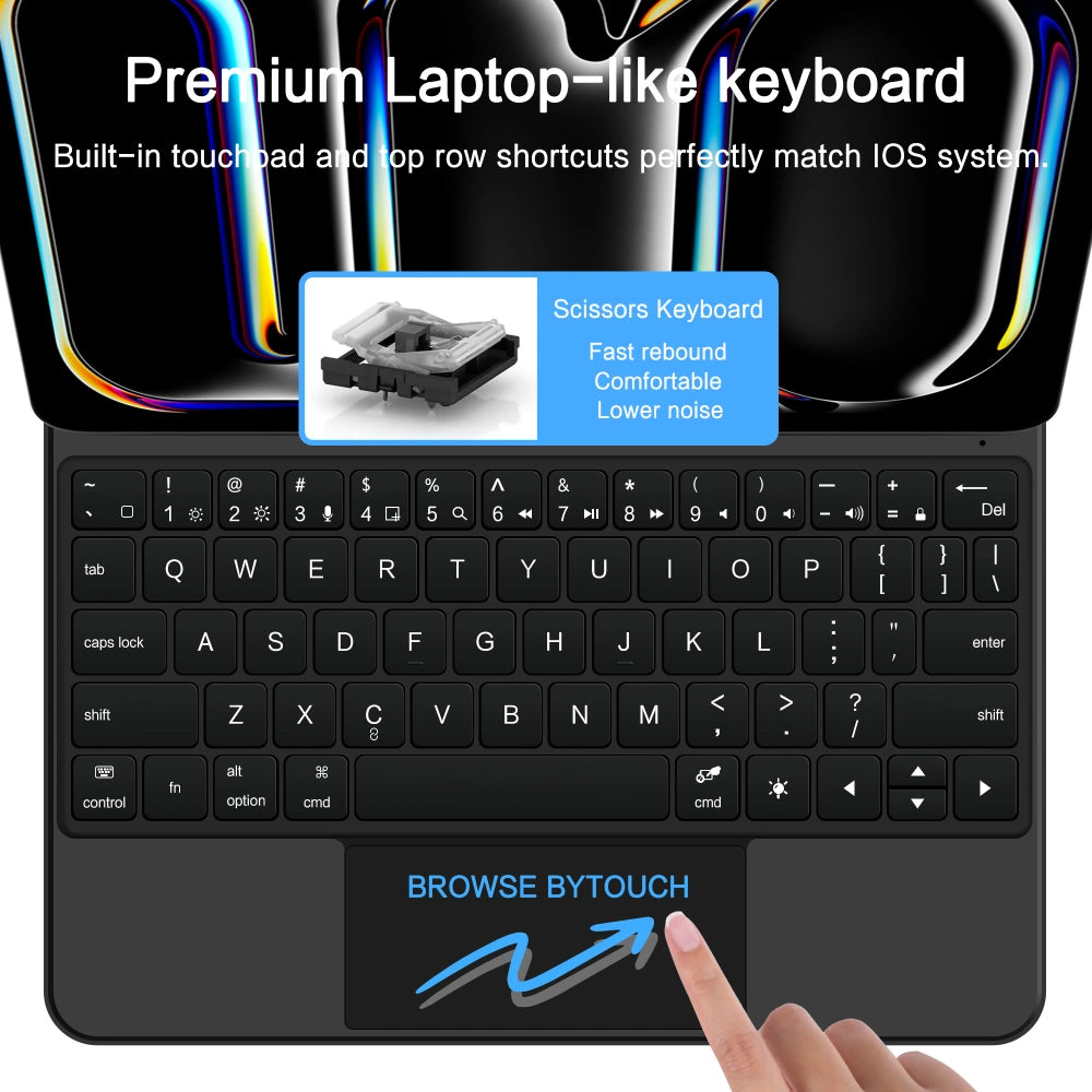 Étui avec clavier pour Apple iPad Pro 13 (2025) / (2024), Tech-Protect, SmartCase Magnétique, Noir