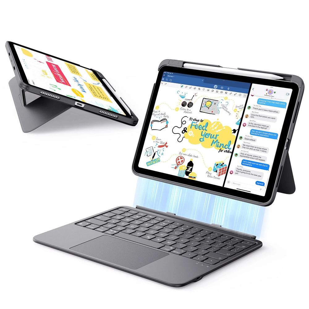 Tastaturhülle für Apple iPad (2025) / (2022), ESR, Flex, Grau