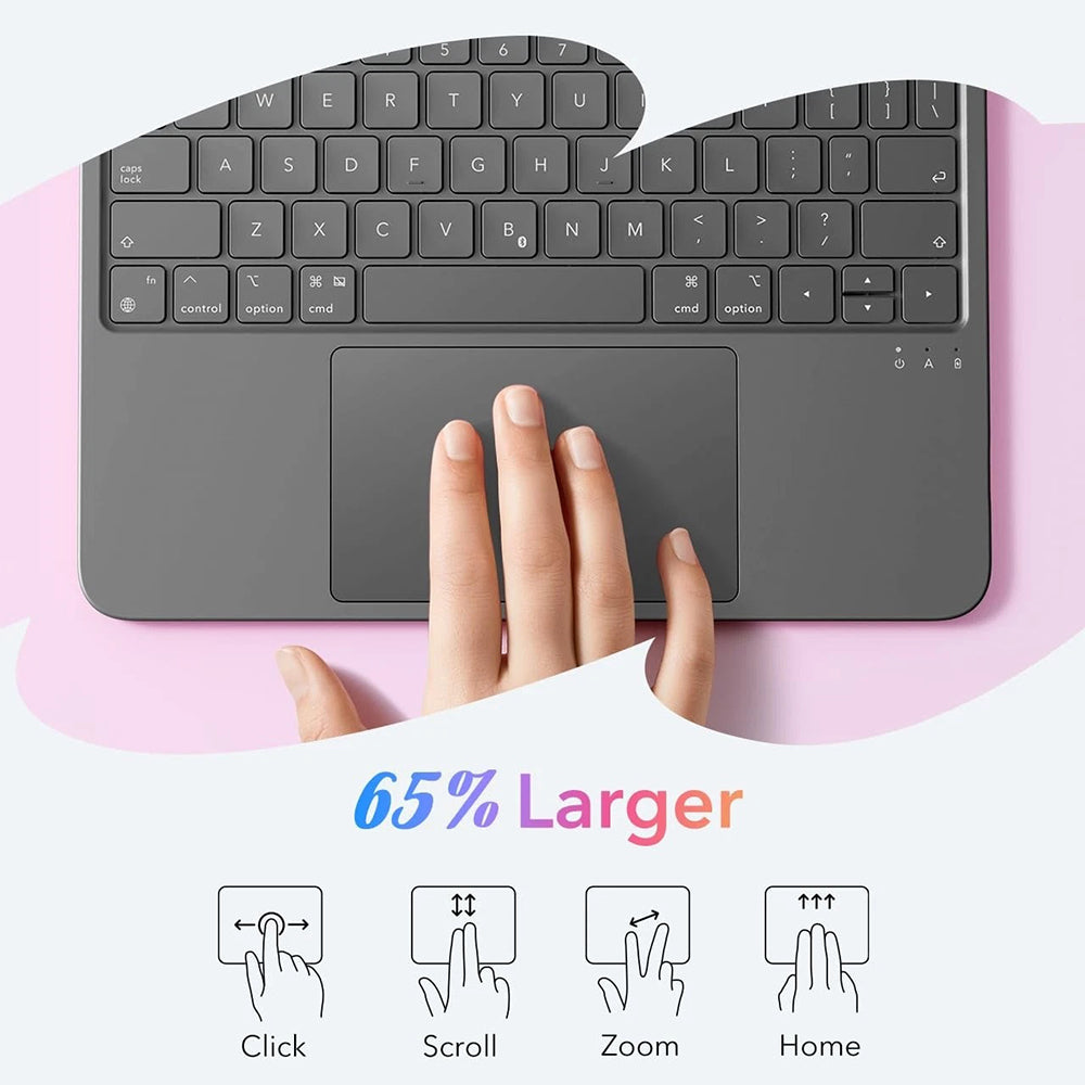 Tastaturhülle für Apple iPad (2025) / (2022), ESR, Flex, Grau