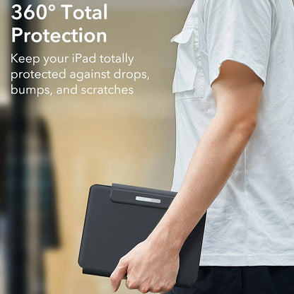 Étui avec Clavier pour Apple iPad (2025) / (2022), ESR, Rebound, Gris