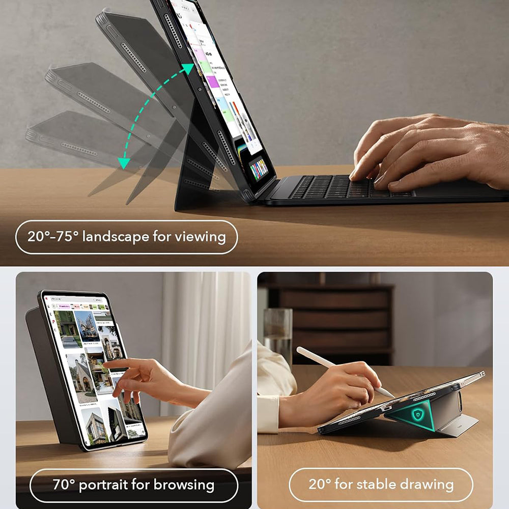 Tastaturhülle für Apple iPad Pro 13 (2024), ESR, Shift, Grau