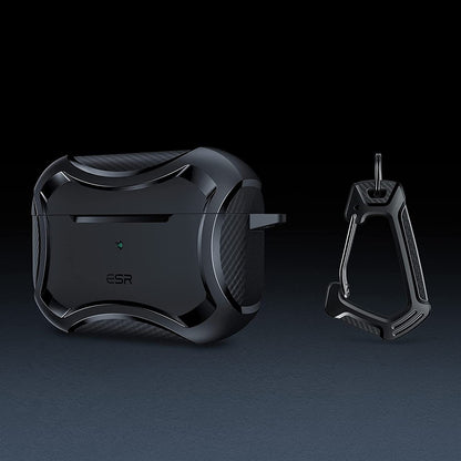 ESR Cyber Armor Tough Hülle für Apple AirPods Pro Serie, Schwarz