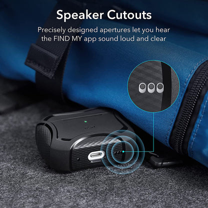 ESR Cyber Armor Tough Hülle für Apple AirPods Pro Serie, Schwarz