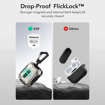 Étui ESR Cyber FlickLock pour Apple AirPods Pro 3, Gris