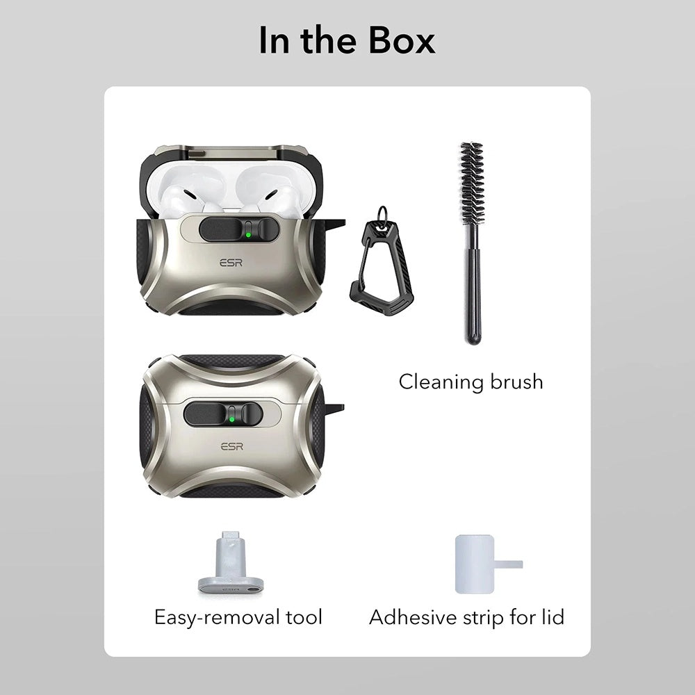 Étui ESR Cyber FlickLock pour Apple AirPods Pro 3, Gris