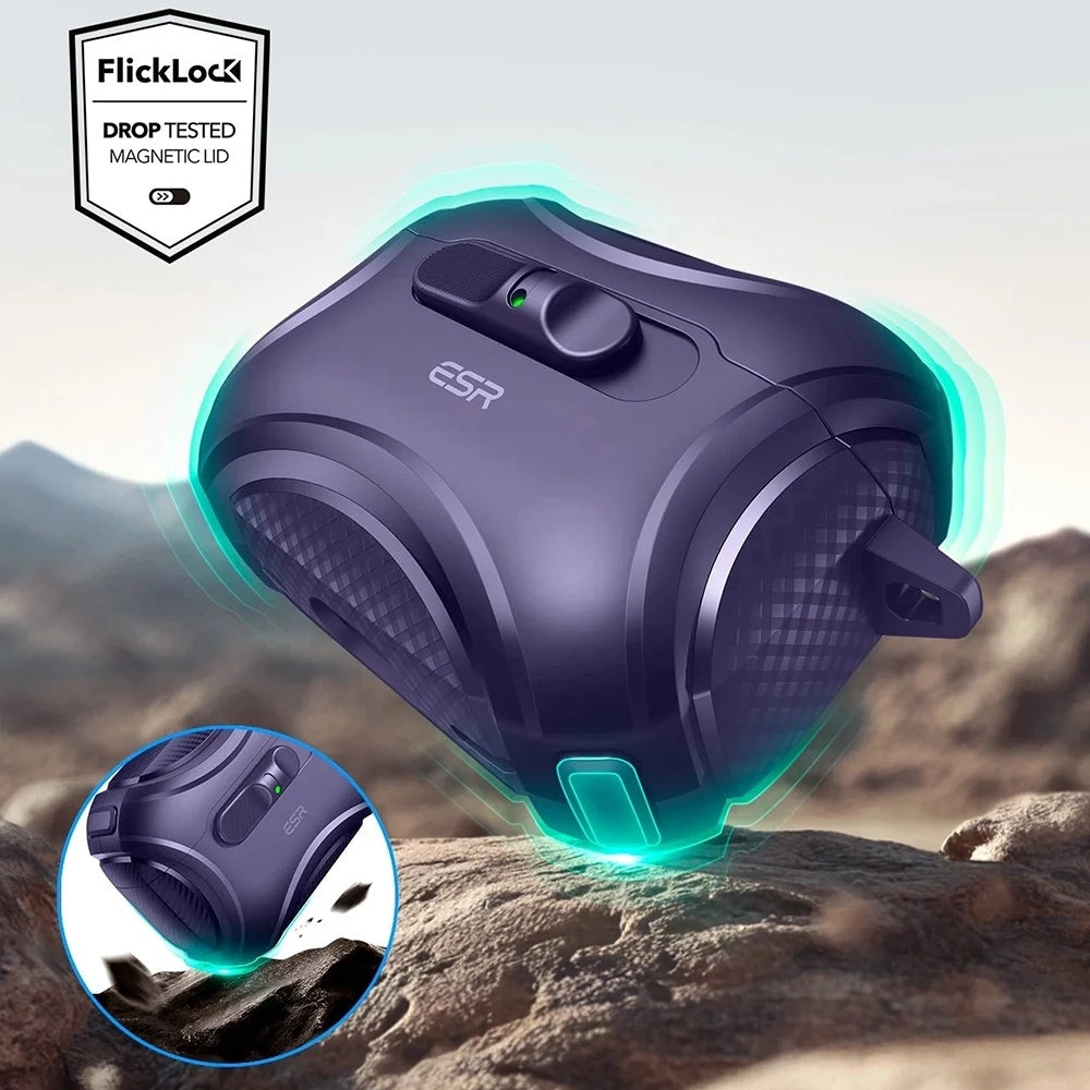 Étui ESR Cyber FlickLock pour Apple AirPods Pro 3, Mauve