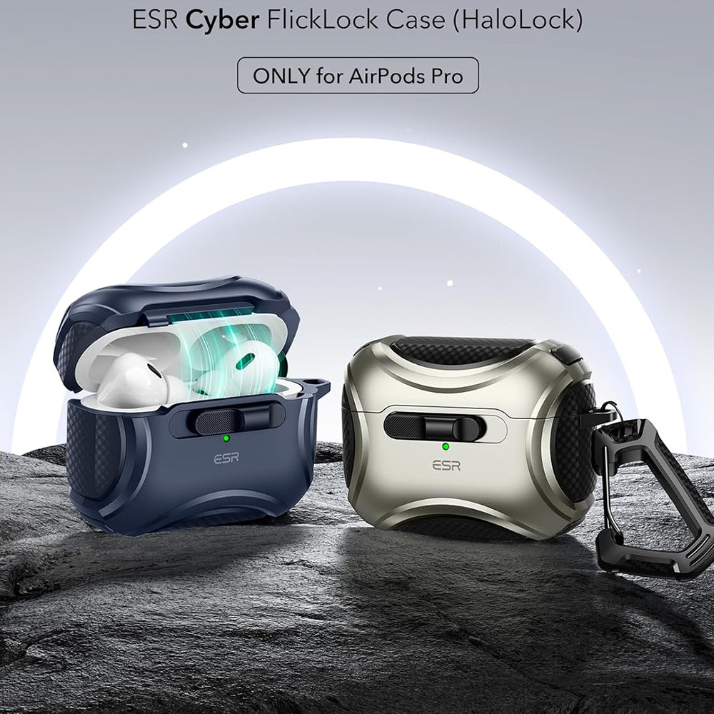 Custodia ESR Cyber per Apple AirPods Pro Series, Blu