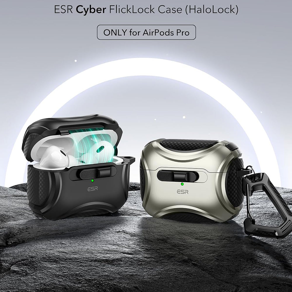 Custodia ESR Cyber per Apple AirPods Pro Series, Nera