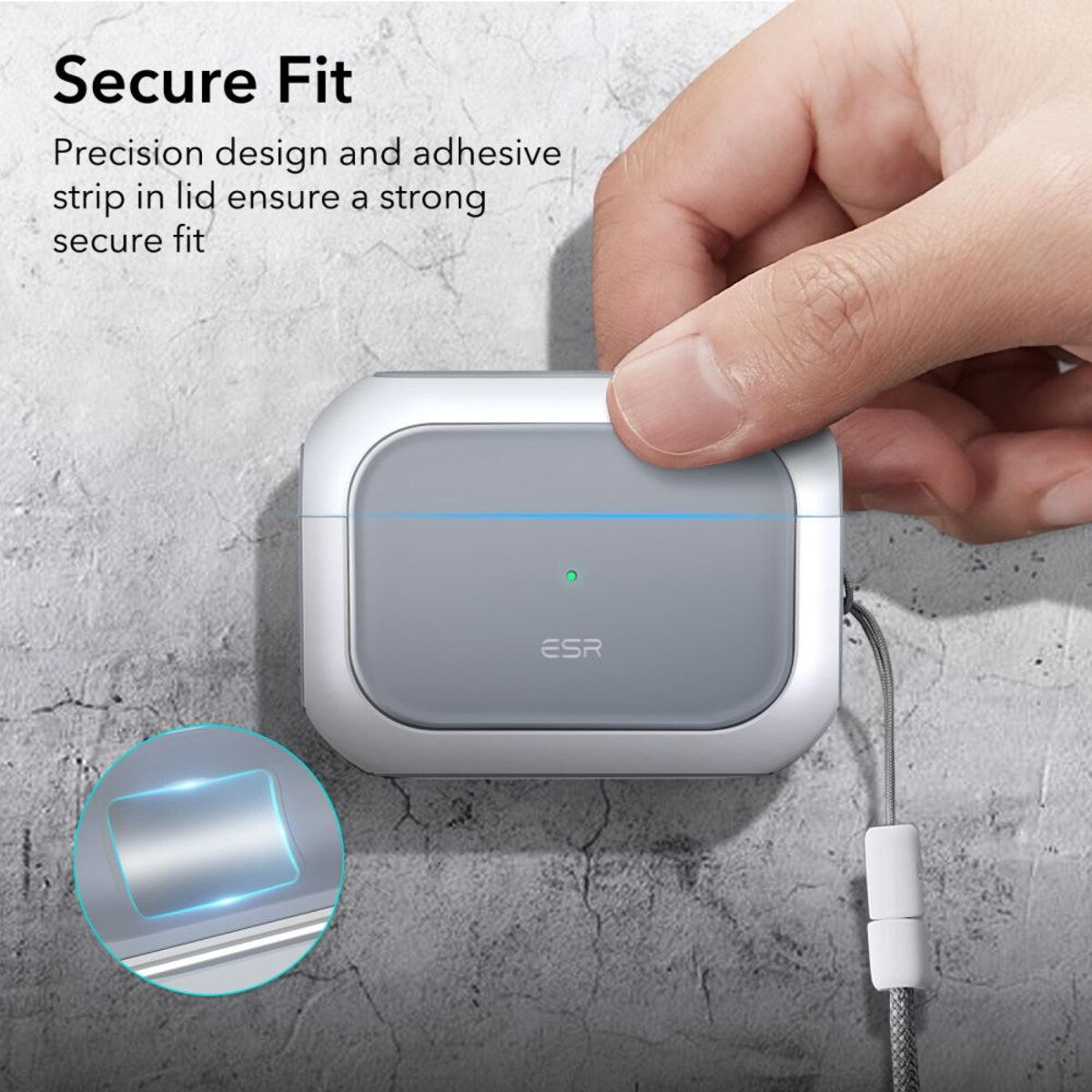 Custodia ESR Orbit Hybrid per Apple Airpods Pro 3, Bianca