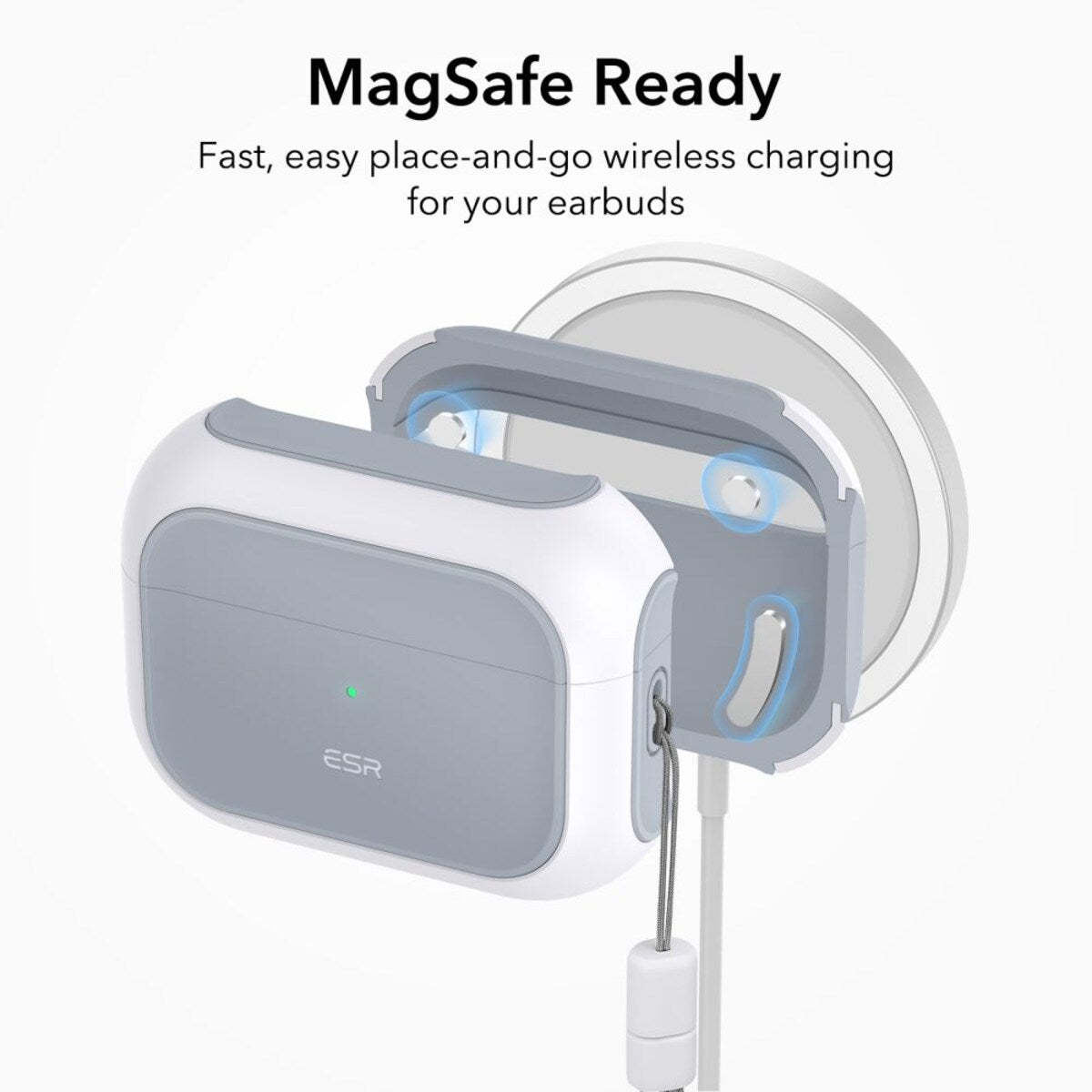 Custodia ESR Orbit Hybrid per Apple Airpods Pro 3, Bianca