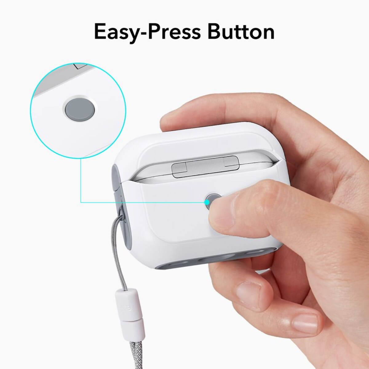 Custodia ESR Orbit Hybrid per Apple Airpods Pro 3, Bianca
