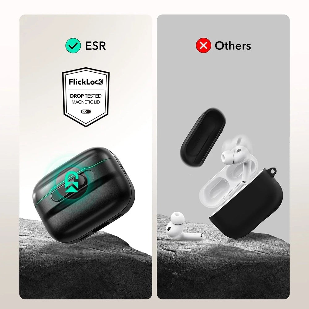 Custodia ESR Pulse Magnetic FlickLock per Apple AirPods Pro 3, Blu Navy