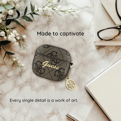 Guess 4G Charm Hülle für Apple AirPods 4, Schwarz