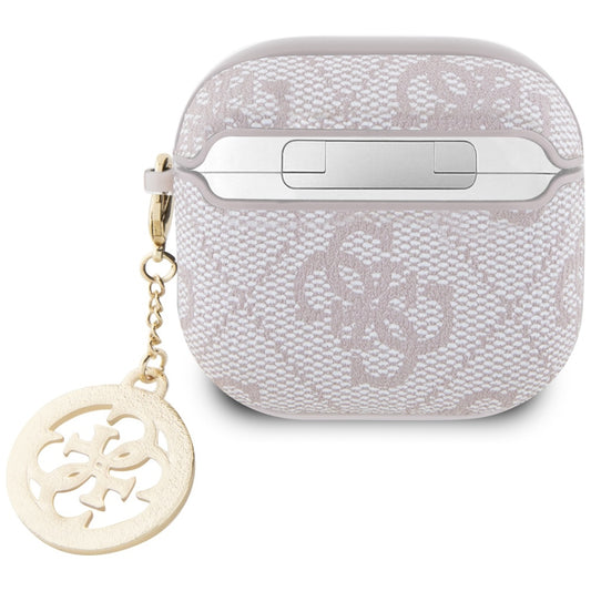 Housse Guess 4G Strass Charm pour Apple AirPods 4, Rose
