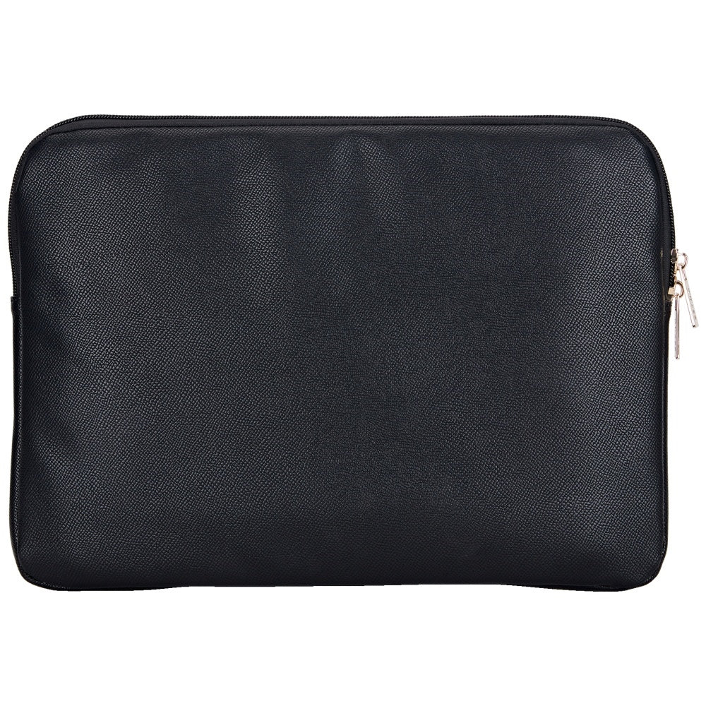 Housse Guess Grained Triangle Logo pour ordinateur portable 14 pouces, Noire