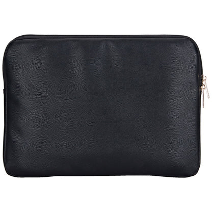 Housse Guess Grained Triangle Logo pour ordinateur portable 14 pouces, Noire