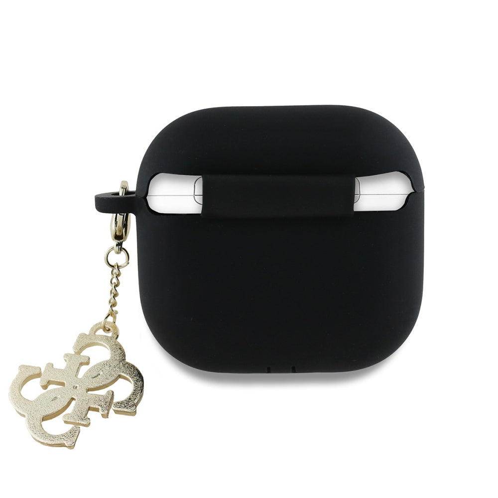 Étui Guess W/4G Charm pour Apple AirPods 4, Noir