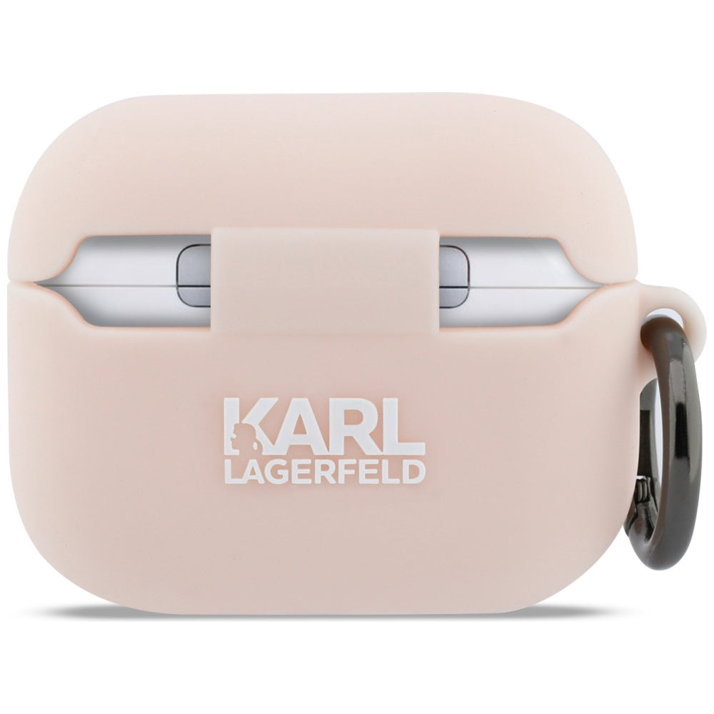 Custodia Karl Lagerfeld Silicone Choupette's Head 3D per Apple AirPods Pro 3, Rosa