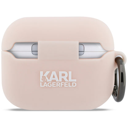 Custodia Karl Lagerfeld Silicone Choupette's Head 3D per Apple AirPods Pro 3, Rosa