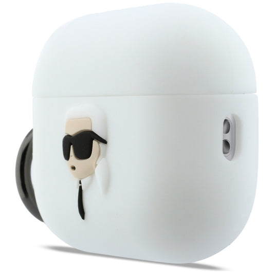 Karl Lagerfeld 3D Karl's Head Hülle für Apple AirPods Pro 3, Weiß