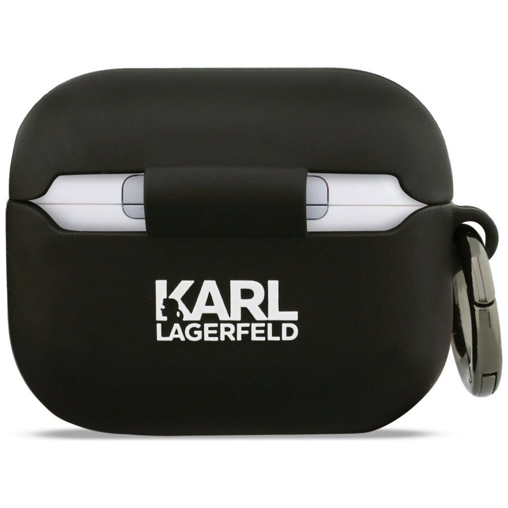 Étui Karl Lagerfeld Silicone Karl & Choupette 3D pour Apple AirPods Pro 3, Noir