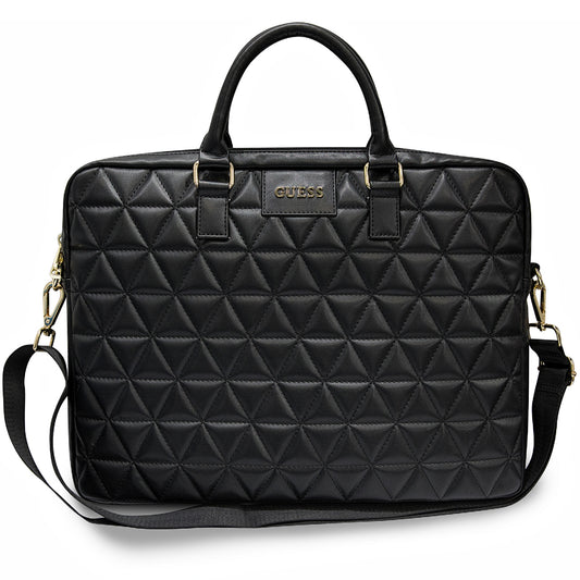 Sac Guess Quilted pour ordinateur portable 15 pouces, Noir